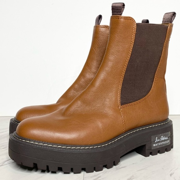 Sam Edelman Laguna Brown Leather Chelsea Boot 5M - Picture 1 of 14